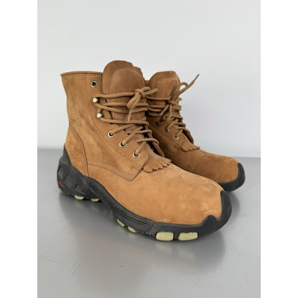 Double H Brown Suede Packer Boots Womens 8M Kiltie Work Oil Resistant Western